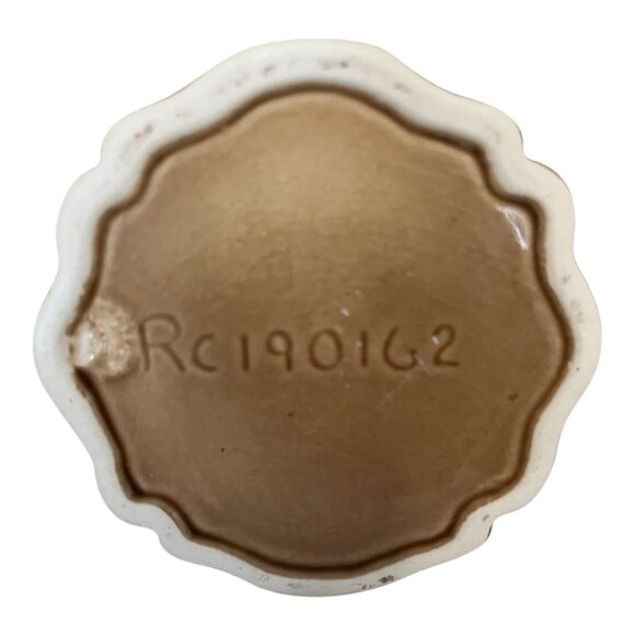 Vintage Ceramic Teapot-Top Tea Canister – 5.5” Tall – “Tea Time” & “Bath” Heart - Picture 4 of 7